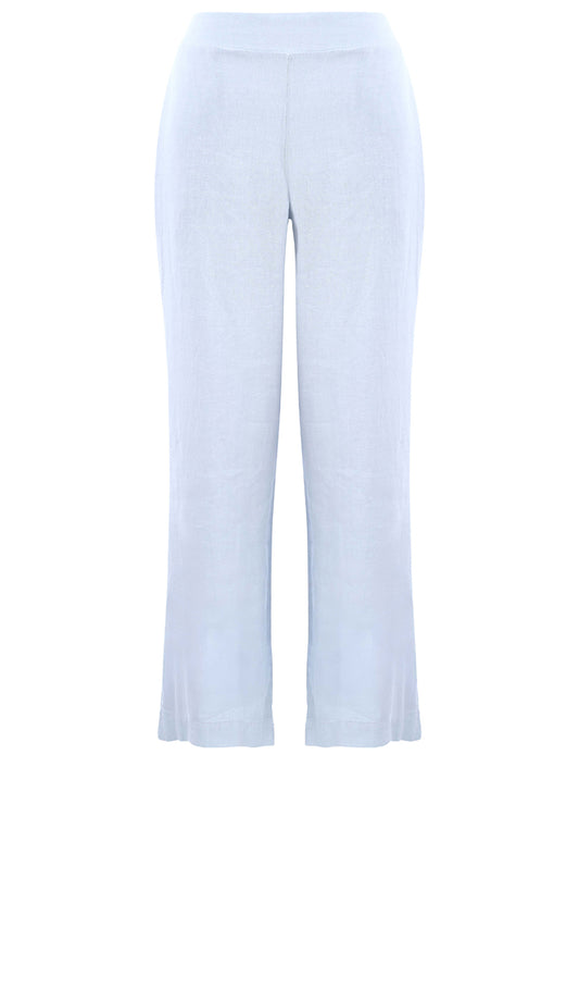 Hannahs Of Erin-Erin Ontario- Dolcezza- Linen Pant 
100% linen fabric 
Relaxed wide-leg silhouette for effortless movement
Smooth elastic waistband for a flattering, easy fit
Lightweight and airy for all-day wear
wide leg, full length. available in two colours Indigo & white