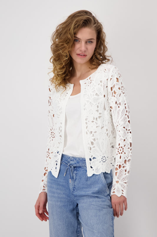 Hannahs Of Erin- Erin Ontario- Monario- Crochet Cardigan- Off white colour.
100% viscose
Cornelly
Crochet pattern
Regular fit
Round neckline
Long sleeves
No closure