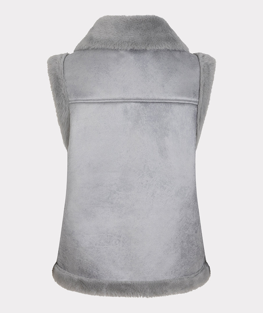 Hannahs Of Erin | Erin Ontario|Esqualo | Sherpa Vest
grey colour
super soft and cozy
faux sherpa
front zip
pockets
chic and timeless