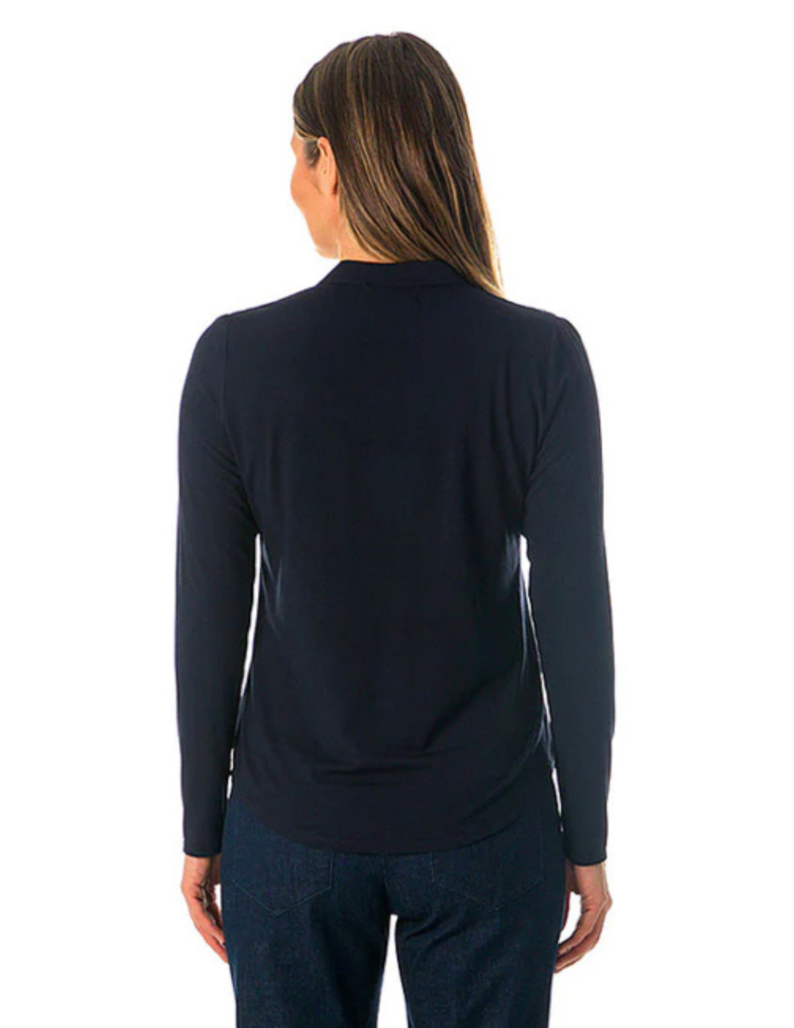 Hannahs Of Erin-Erin Ontario-Beddome-Placket Top-211
Available In Navy,Black,White, Burgundy.

Design Features: Front button placket, gathered shoulders, and slim long sleeves for a touch of casual elegance.
Fit: 23" center back length for a flattering, everyday look.
Material: Bamboo Spandex Eco Jersey – naturally breathable, soft, and comfortable.
Fabric Composition: 92% Bamboo, 8% Spandex for a sustainable, stretchy feel.
Styling: Effortlessly pairs with any pants for versatile, stylish outfits