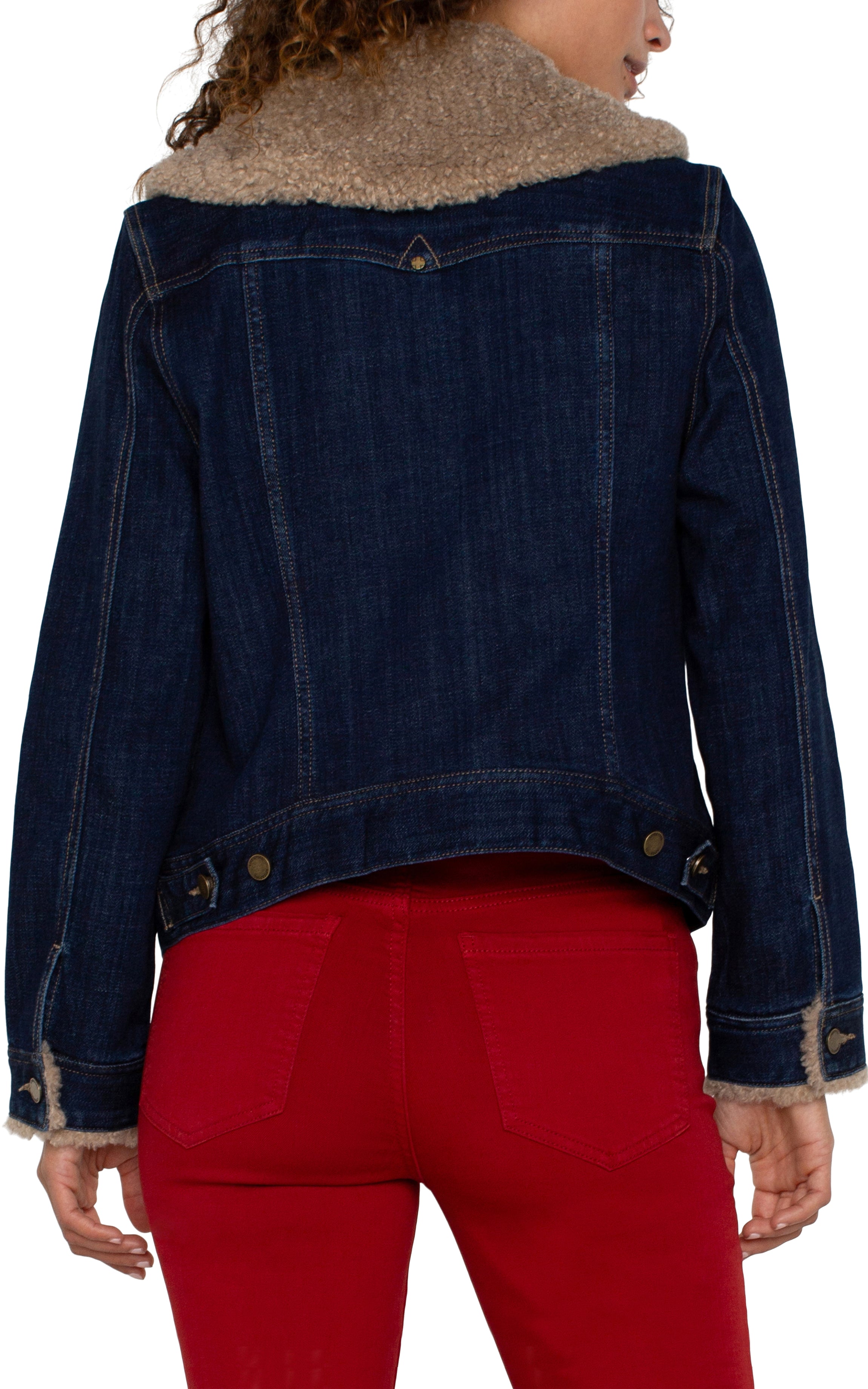 LM1A56FH5 JEAN JACKET W TRIM Rinse XS