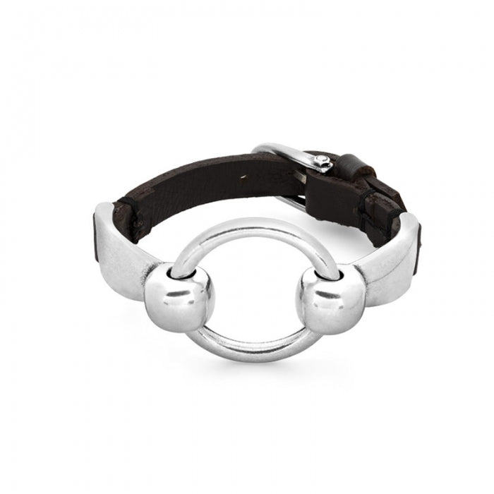 201110 Ciclon ENBOCADURA SNAFFLE BIT BRACELET W LEATHE