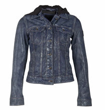 Load image into Gallery viewer, JENNY Mauritius  DENIM LEATHER JEAN JACKET
